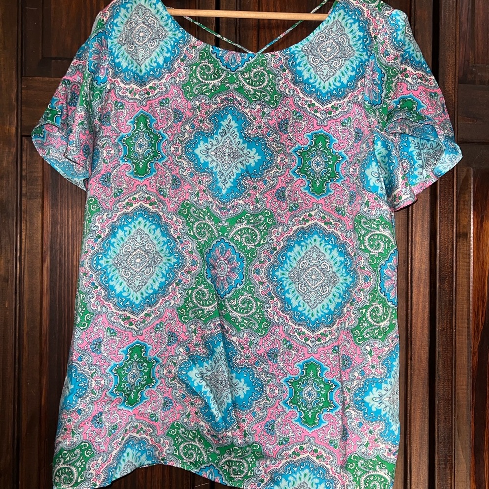 Talbots Multicolor Paisley Blouse